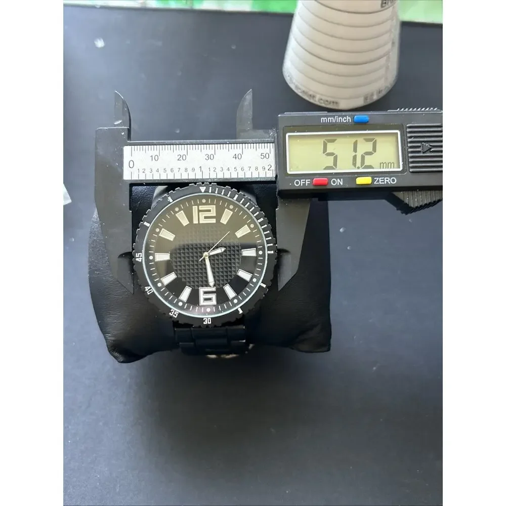 Accutime Black Dial And Band Men’s Quartz Watch